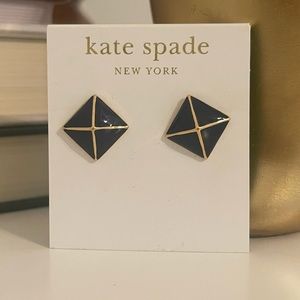 Kate Spade Navy/Gold Stud Earrings